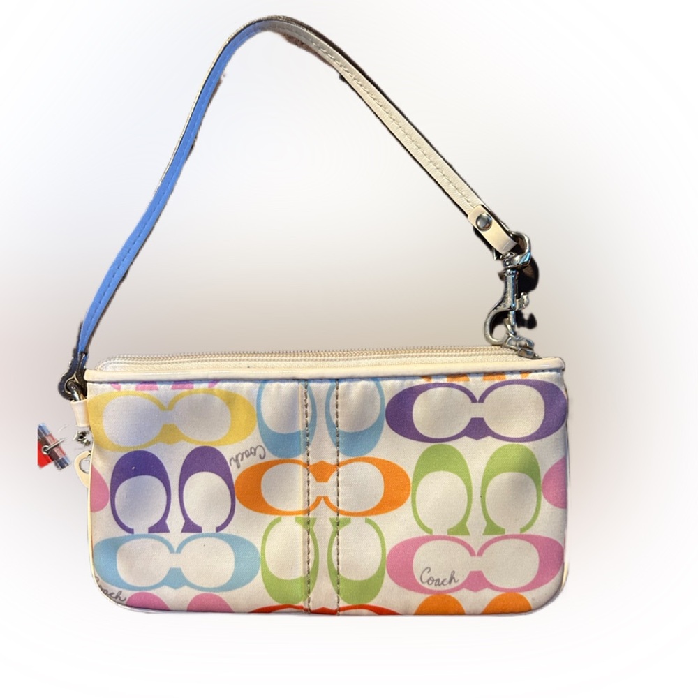 Coach Multicolor Signature C Print Wristlet